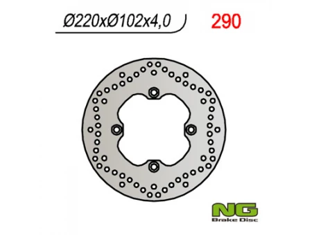 Disc frana spate NG - APRILIA RS 50 (99-05), TUONO 50`03-07 (220X102X4) (5X8,5MM) | NG290