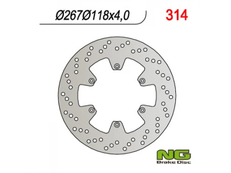 Disc frana fata NG -  YAMAHA TT 600R (98-07) (267x118x4) (TTR600, TT600) | NG314