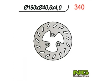 Disc frana fata NG -  PGO 50/110/125/150 (190x40,6x4) | NG340