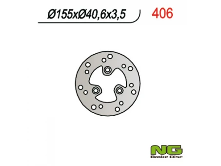 Disc frana fata NG -  SKUTERY APRILIA/MBK/PIAGGIO/YAMAHA (155x40,6x3,8) | NG406