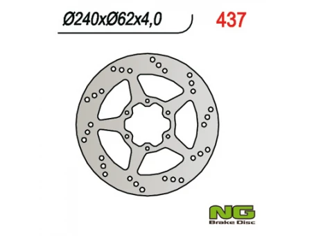 Disc frana fata NG -  HONDA CRM 125 90-99 (240x62x4) (6x10,5mm) | NG437