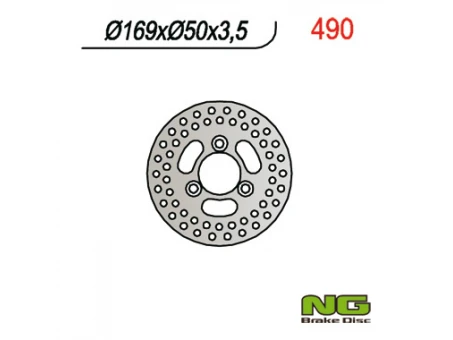 Disc frana fata NG -  KAWASAKI KSF 250 96-01, KEF 300 01-02 (169x50x3,5) | NG490