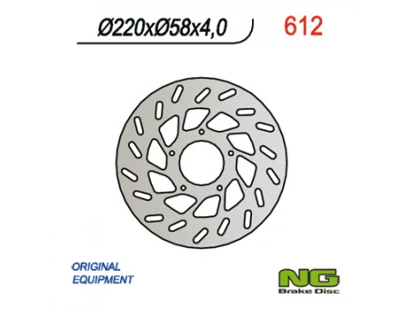 Disc frana fata NG -  PIAGGIO/ GILERA/DERBI/KYMCO/PGO (220x58x4) | NG612