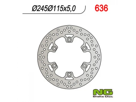 Disc frana spate NG - YAMAHA FZS/ FZR/ XJ600/ XT660/YZF 600 THUNDERCAT (245x115x5) (6X8,5MM) | NG636
