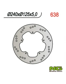 Disc frana fata NG -  PIAGGIO 125/180/200/250/300/400/500 (240x125x4,5)