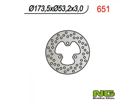 Disc frana fata NG -  HONDA TRX 450R 05-06, TRX 400EX 01-03, TRX 250EX 01-12, TRX 300EX 93-12 (173x53,2x4) | NG651