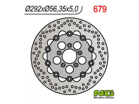Disc frana fata NG -  HARLEY-DAVIDSON 883/1200/1340/1450/1584/1690/1802 flotant (292x56,3x5) (5x8,5mm) | NG679