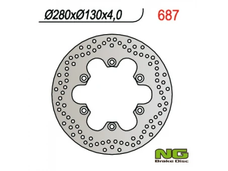 Disc frana fata NG -  KAWASAKI ER 5, GPZ 750/ 900 (280x130x4,5) (6X10,5mm) | NG687