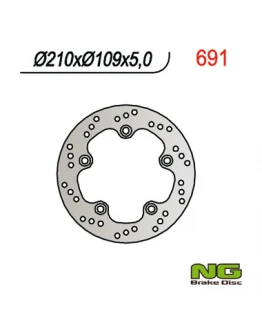 Disc frana spate NG - SUZUKI AN 250 98-03, AN 400 98-02 (210x109x5) (5X10,5MM)