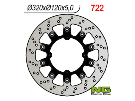 Disc frana fata NG -  HUSQVARNA SUPERMOTO (diametru  320MM) flotant (320x120x5) | NG722