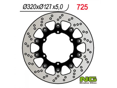 Disc frana fata NG -  HUSABERG FS 650 05-08, FS 450 15-17, SUPERMOTO 701 15-17, KTM DUKE 620 / 640 94-02, LC4 640 ADV 01-02, LC4 660 SMC 05-08, SM 690 07-08, SMC 625 / 690 04-14, (320X127X5MM) (6X6,25MM) | NG725