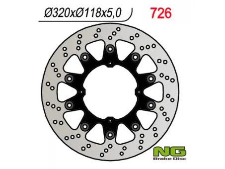 Disc frana fata NG -  HONDA XR 250/400/650 (SUPERMOTO)(320x118x5mm)(4x6,5mm) | NG726