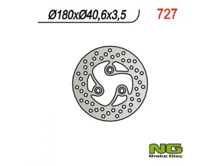 Disc frana fata NG -  SKUTERY (180x40,6x3,5) | NG727