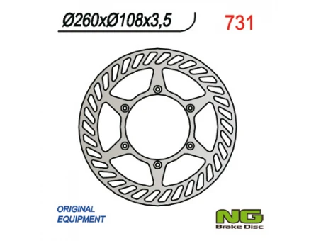 Disc frana fata NG -  GAS GAS ENDURO CROSS 125/200/250/300/400/450/515 (260x108x3,5) | NG731