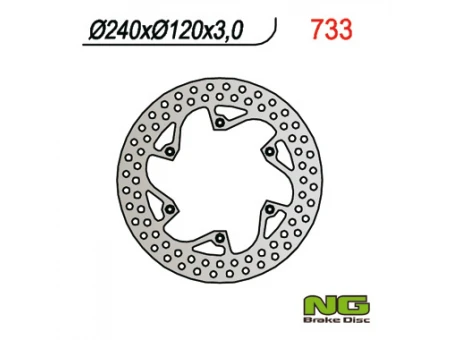 Disc frana fata NG -  HUSQVARNA CR/WR 125/250/360 (87-91), TE 350 (89-91), TC/TE 610 (91) (240X120X3) | NG733