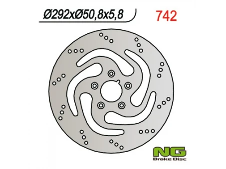 Disc frana spate NG - HARLEY-DAVIDSON 883/1340 84-98 (292X50,8X5,8) (5X8,5MM) | NG742