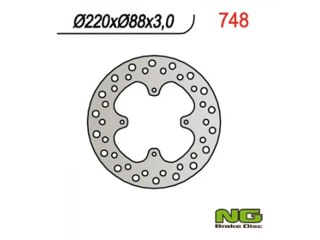 Disc frana fata NG -  HONDA CR 80 86-95 (220x88x3) | NG748