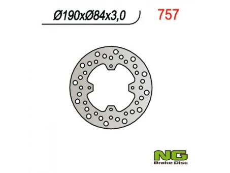 Disc frana spate NG - YAMAHA YZ 80/85 93-22 (190X84X3),X-MAX 125 14-20 | NG757