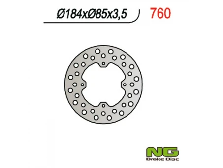Disc frana spate NG - KAWASAKI, SUZUKI RM 80/85 (86-04) (184x85x3,5) | NG760