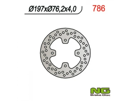 Disc frana spate NG - POLARIS PREDATOR 500 00-08, OUTLAW 450 / 525 / 550 08-10 (197X76,2X4MM) (4X8,25MM) | NG786