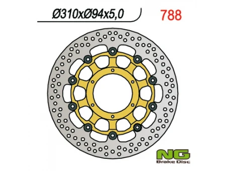 Disc frana fata NG -  HONDA CBR 1000 RR 04-05, CB 1300 01-10 (310X94X5) (6X65MM) CBR 600RR 03-08, CB 1000R 08-16, CTX 1300 14-16 flotant | NG788