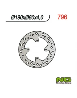 Disc frana spate NG - HONDA CR 80/85 (190X80X4) CRF150R (07-16)
