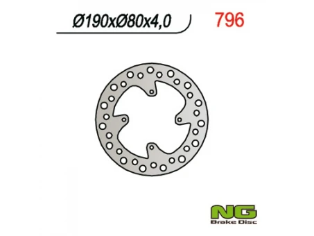 Disc frana spate NG - HONDA CR 80/85 (190X80X4) CRF150R (07-16) | NG796