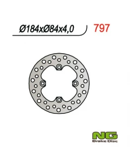 Disc frana spate NG - KAWASAKI KX 85 '01-'24 (184X84X4)