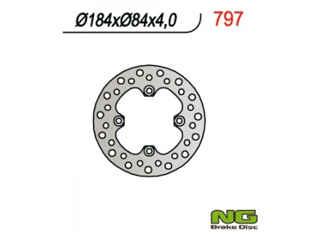 Disc frana spate NG - KAWASAKI KX 85 01-24 (184X84X4) | NG797