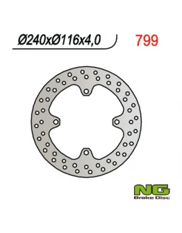 Disc frana spate NG - KAWASAKI KX 125/250 (03-08), KXF 250 (04-19), 450 (05-19), SUZUKI RMZ 250 (04-06) (240X116X4) 4 gauri diametru 10,5MM