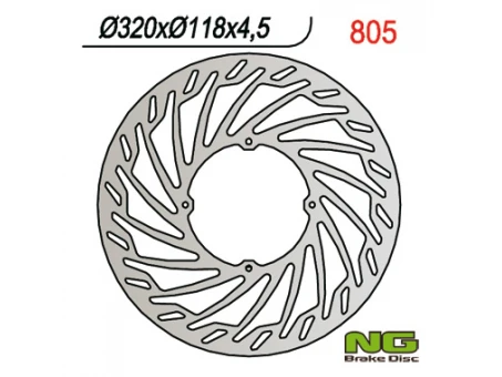 Disc frana fata NG -  HONDA XR 400/600/650 (320X118X3) OVERSIZE | NG805