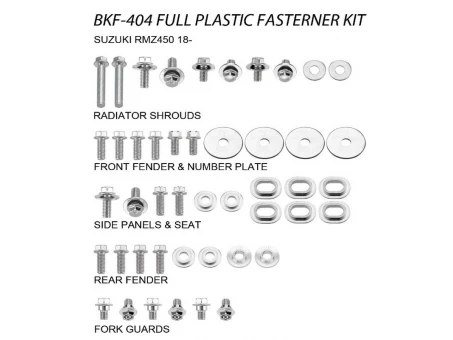 Set suruburi carena SUZUKI RMZ 450 18-20 (BKF-404) | BKF404