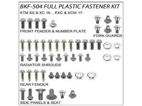 Set suruburi carena KTM SX 16-20, EXC 17-20 (BKF-504) | BKF504