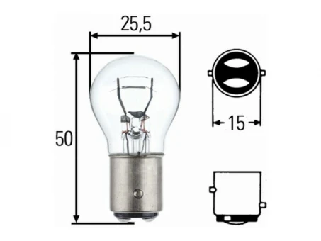 Bec HELLA - 8GD P21/5W 12V BAY15D | 50801616