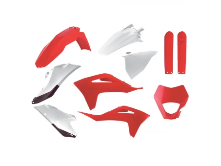 Kit plastice POLISPORT - GAS GAS EC 250/300 TPI '21-'23; EC-F 250/350 '21-'23 - Rosu Alb