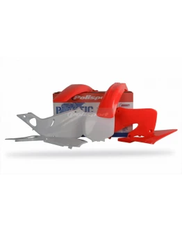 Kit plastice POLISPORT - HONDA CR 125 '9250 '97-'99 - Rosu-R Alb