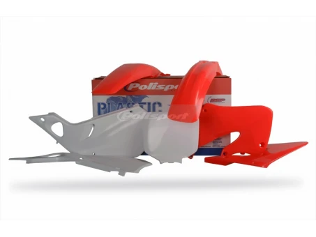 Kit plastice POLISPORT - HONDA CR 125 '9250 '97-'99 - Rosu-R Alb