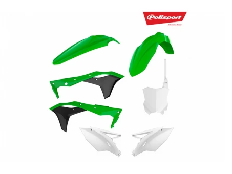 Kit plastice POLISPORT - KAWASAKI KX 250F '17-'20 - Verde Alb