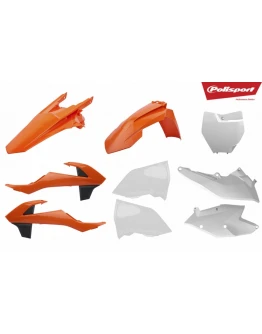 Kit plastice POLISPORT - KTM SX/SX-F '16-'1 - Portocaliu Alb