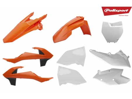 Kit plastice POLISPORT - KTM SX/SX-F '16-'1 - Portocaliu Alb