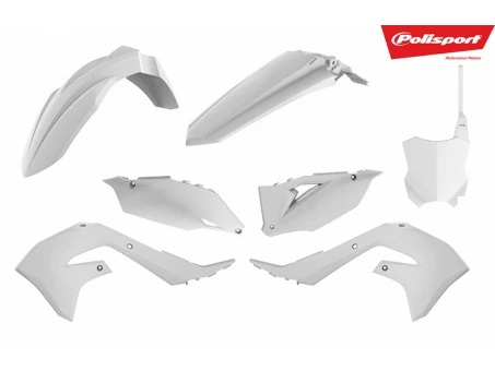 Kit plastice POLISPORT - KAWASAKI KX 250F '21-'24; KX 450F '19-'23 - Alb