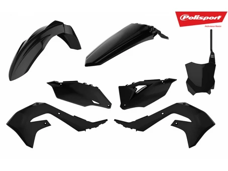 Kit plastice POLISPORT - KAWASAKI KX 250F '21-'24; KX 450F '19-'23 - Negru