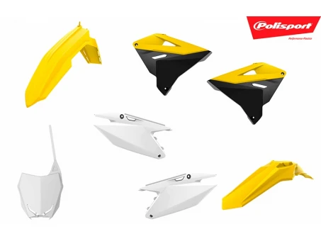 Kit plastice POLISPORT - SUZUKI RM 125/250 '01-'0G NA RMZ 450 22' - Galben/Negru/Alb