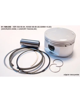 Piston ProX pentru HONDA XBR 500 85-94, NX 500 88-89 (92,50MM=+0,50) (bolt 24MM, 4 ZAWORY RADIALNE)