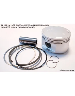 Piston ProX pentru HONDA XBR 500 85-89, NX 500 88-94 (93,00MM=+1,00) (bolt 24MM, 4 ZAWORY RADIALNE)