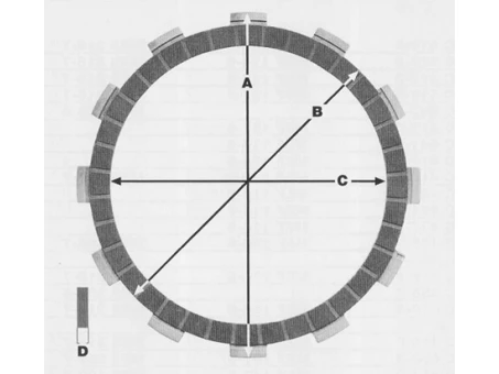 PROX PRZEKŁADKI TARCZ SPRZĘGŁOWYCH YAMAHA YZF426 00-02, YZF450 03-06 (P089-8) | 16.S24021