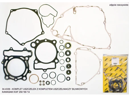 PROX KOMPLET USZCZELEK Z KOMPLETEM USZCZELNIACZY SILNIKOWYCH KAWASAKI KXF 250 09-16 | 34.4339