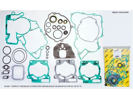 PROX KOMPLET USZCZELEK Z KOMPLETEM USZCZELNIACZY SILNIKOWYCH KTM SX 125 07-15 | 34.6227