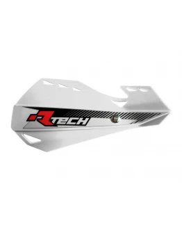 Set Handguard Racetech (RTech) Dual EVO Cu Prindere pe Ghidon - Alb