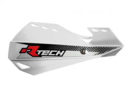 Set Handguard Racetech (RTech) Dual EVO Cu Prindere pe Ghidon - Alb